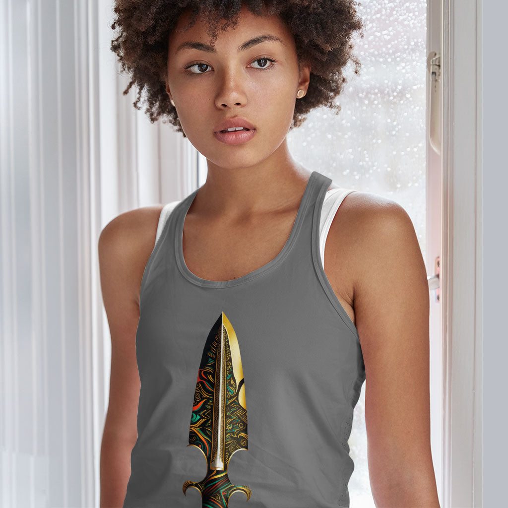 Cool Art Racerback Tank - Dagger Tank - Graphic Workout Tank