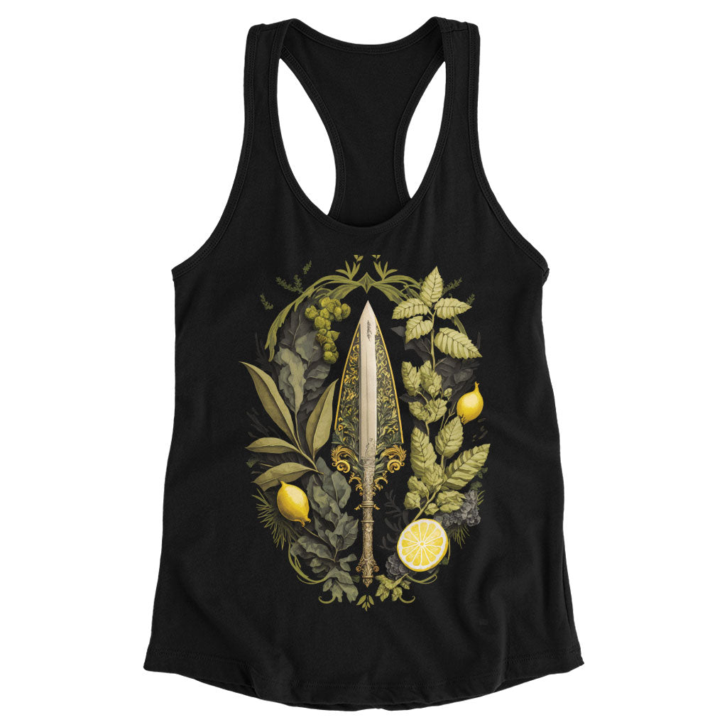 Creative Graphic Racerback Tank - Lemon Tank - Best Print Workout Tank