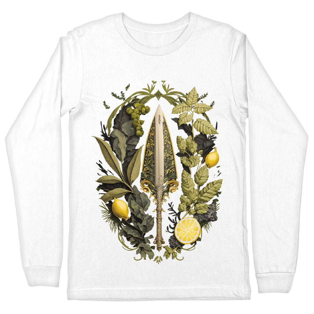 Creative Graphic Long Sleeve T-Shirt - Lemon T-Shirt - Best Print Long Sleeve Tee