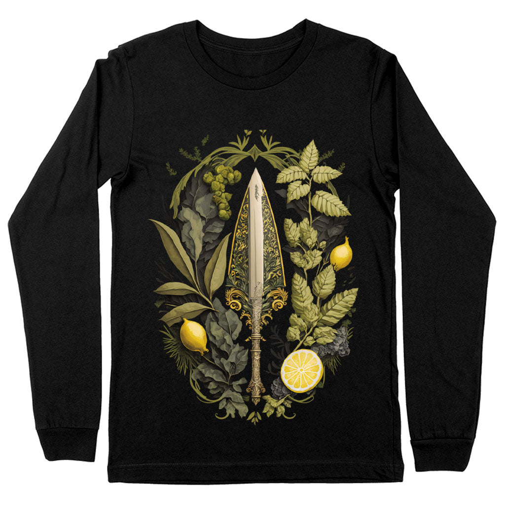 Creative Graphic Long Sleeve T-Shirt - Lemon T-Shirt - Best Print Long Sleeve Tee