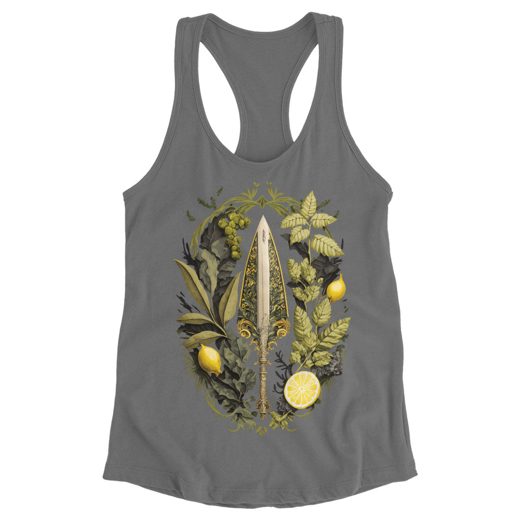 Creative Graphic Racerback Tank - Lemon Tank - Best Print Workout Tank