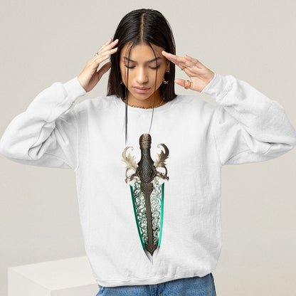 Cool Graphic Sweatshirt - Cool Sword Crewneck Sweatshirt - Creative Sweatshirt