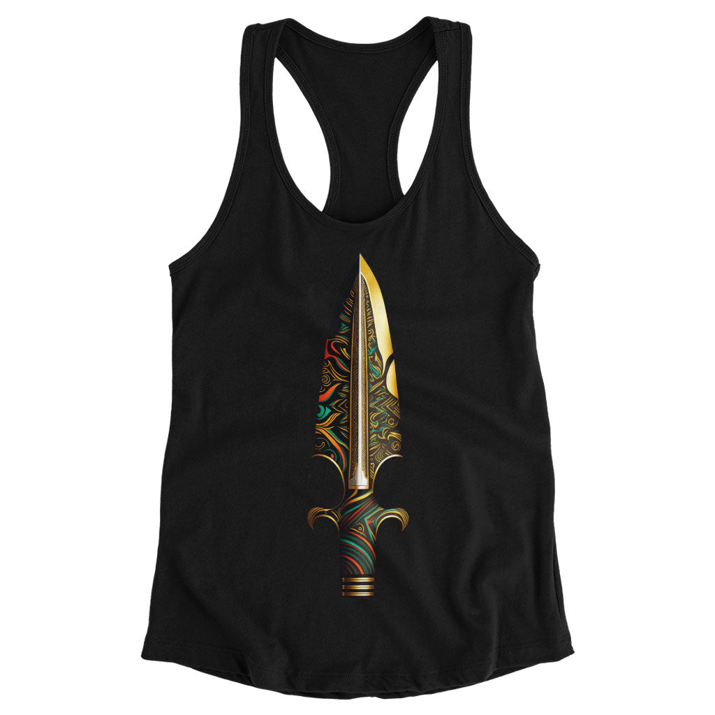 Cool Art Racerback Tank - Dagger Tank - Graphic Workout Tank